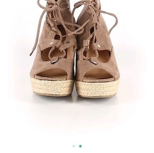 Chase & Chloe Espadrille suede platform ss…